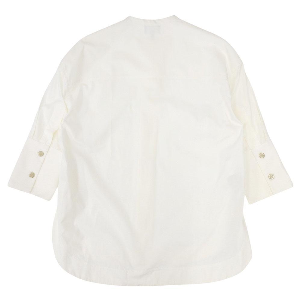 Giorgio Armani Beautiful Collarless Blouse Top for Women, White, Size 36, 0SHCCZ14TZ350 Tops 36 whiteUsed