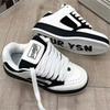 Autumn new niche versatile casual board shoes trend white and black panda color matching platform bread shoes women