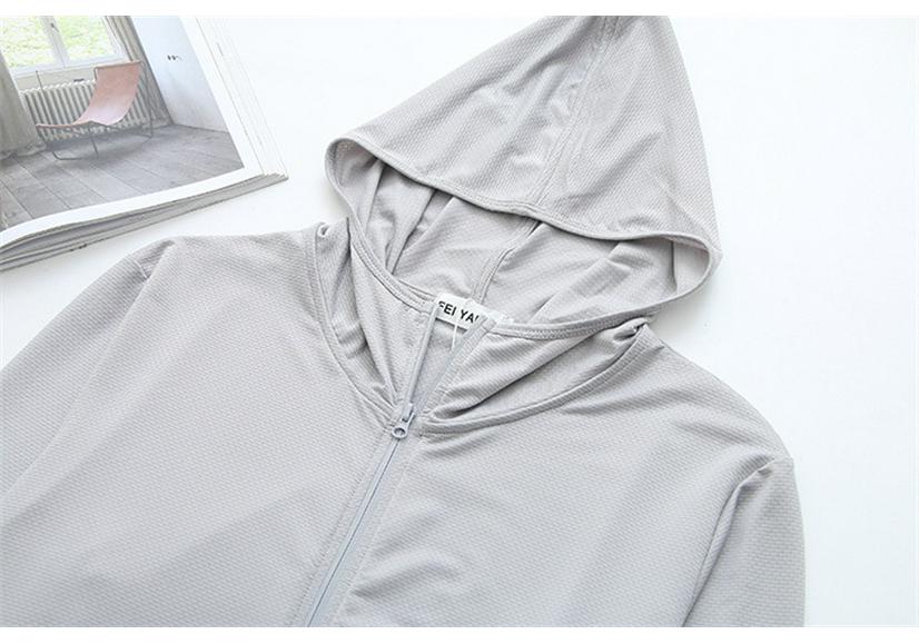 Summer Plus Size Women's Hooded Sun Protection Cardigan - Long Sleeve Versatile Jacket