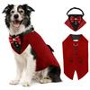 SucadoNew Pet Suit Tuxedo with Bow Tie and Scarf, Pet Costume Apparel for Birthday Parties Weddings and Photos for Dogs