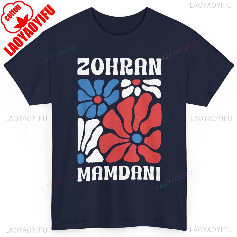 Support Zohran Mamdani for Mayor NYC Election Men and Women Printed Cotton Tshirt Crew Neck Short Sleeve Casual Fashion Shirt S
