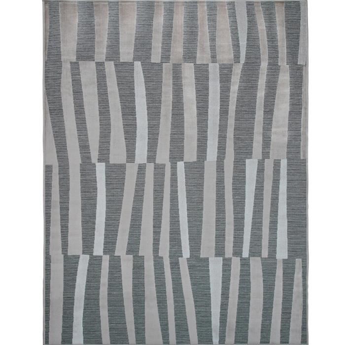 Modern Brown Relief Rug 160x230