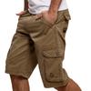 Mens Cargo Shorts Casual Shorts Fashion Pockets Solid Color Army Green Male Loose Work Shorts