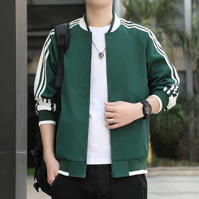 Giacca da uomo Autunno Stile Coreano Larga Taglia Grande Abbigliamento Gioventù Uomo Casual Baseball Collo a Stand Uomo