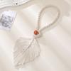 Cotton and linen handmade curtain straps hand woven leaf curtain straps accessories Bohemian style tassels window shade buckles