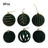 6PCS 8CM Christmas Ball Ornaments Tree Decorations for Holiday Wedding Party