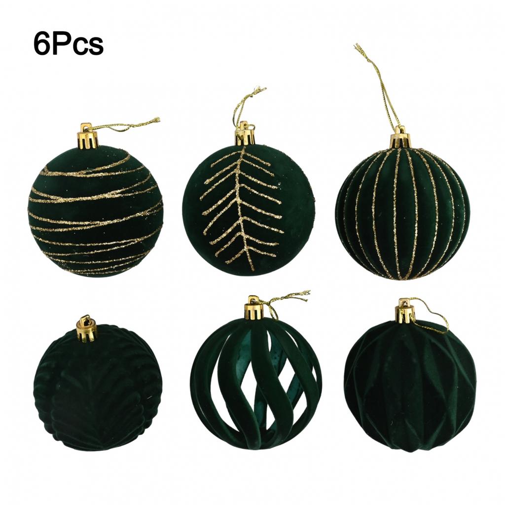 6PCS 8CM Christmas Ball Ornaments Tree Decorations for Holiday Wedding Party