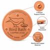 10cm Copper Bird Bath Disk Round Copper Plate with 3 Raised Support Points for Garden Bird Baths Fountains Outdoor Water Bowls