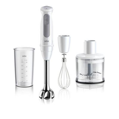Mixeur Plongeant - BRAUN - MultiQuick 5 MQ50236M - 1000 W - 21 Vitesses - Gobelet 600 Ml - Mini Hachoir - Fouet - Blanc