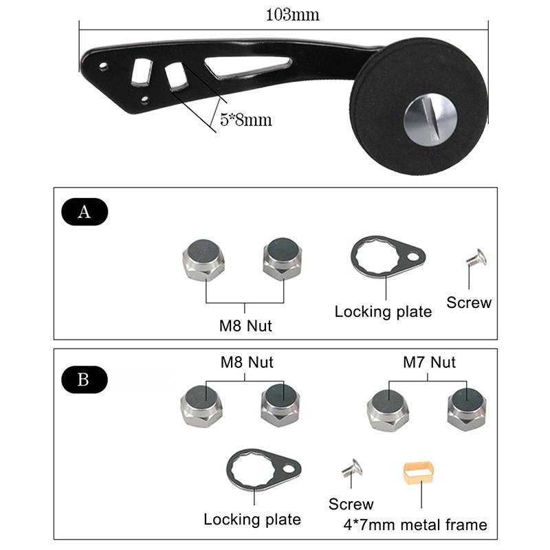 Einzelner Angelrollenhenkel für Multirolle/Baitcaster-Rolle Angelrad