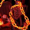 Waterproof Yard Garden Decor Halloween Chain Lights, Bright Orange/Purple LED Lighting, Plastic Flexible Outdoor Lighting Solutions Link Lights