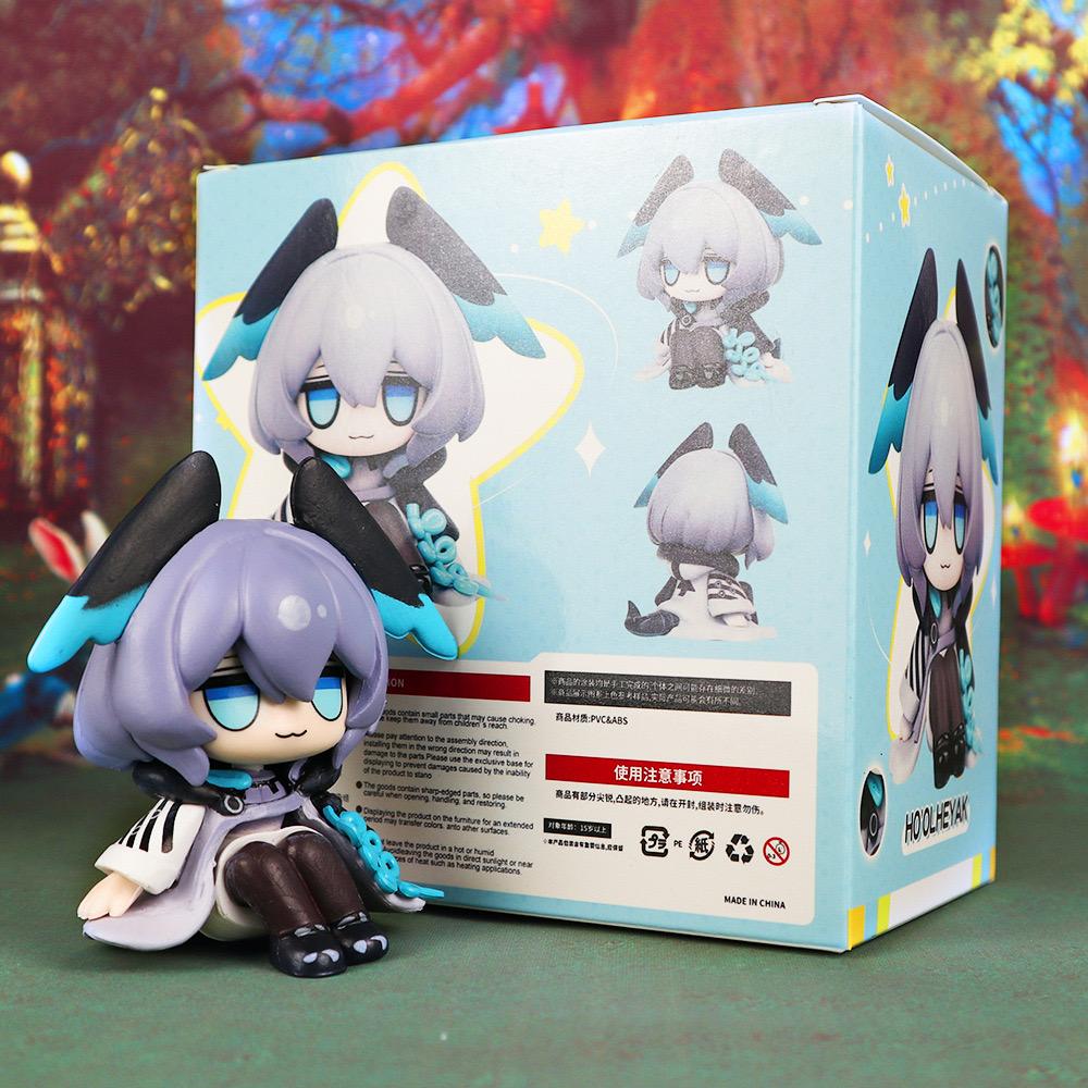 Sitzendes Mädchen 7,5 cm Q-Version Figur das Paradigmatische Modell Spielzeug Anime Spiel Peripherie Kawaii Puppe Geschenke Boxverpackung