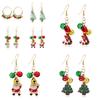 Christmas Tree Snowflake Bell Earrings For Women Holiday Party Decor