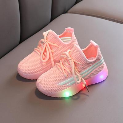 Children Kids Baby Girls Boys Stretch Led Light Luminous Sport Sneakers Shoes