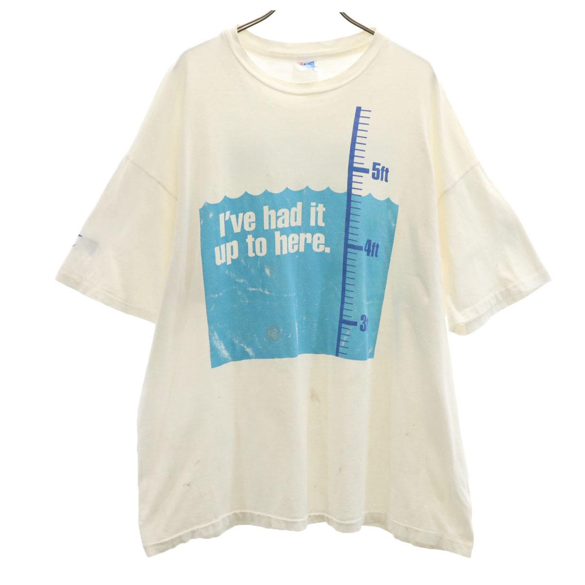 

Hanes 90s Made in USA Old Message Print Short sleeve T-shirt Men s Used