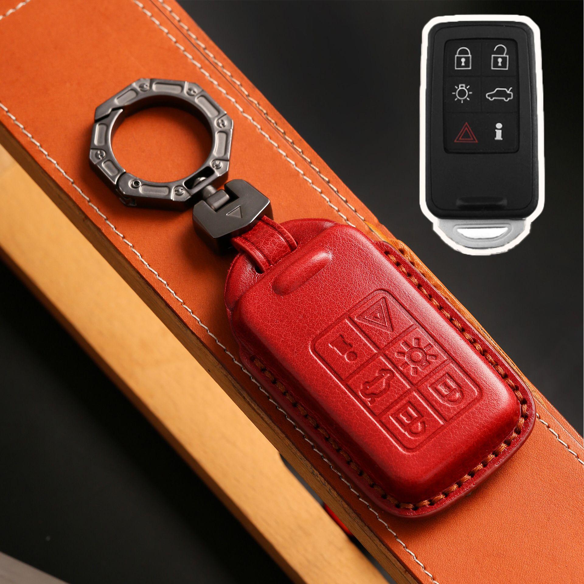 

Подходит для старого комплекта ключей Volvo XC60 XC90 S60 S80L V60 кожаный автомобильный всесторонний чехол-пряжка мужской