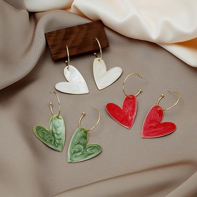 Colorful Candy Heart Earrings for Summer Style, Unique Design Cute Earrings