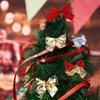 12Pcs Christmas Bow Tie Ornaments Christmas Tree Pendants Gift Bag Decoration New Year Christmas Wedding Handmade Festival Tie