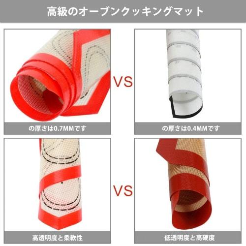 SUPER KITCHEN Macaron Cookie Sheet Cooking Mats, Set of 2, Food-Grade Silicone Baking Mats for Bread, Cookies, and Pizza, Oven and Microwave Safe, Hea