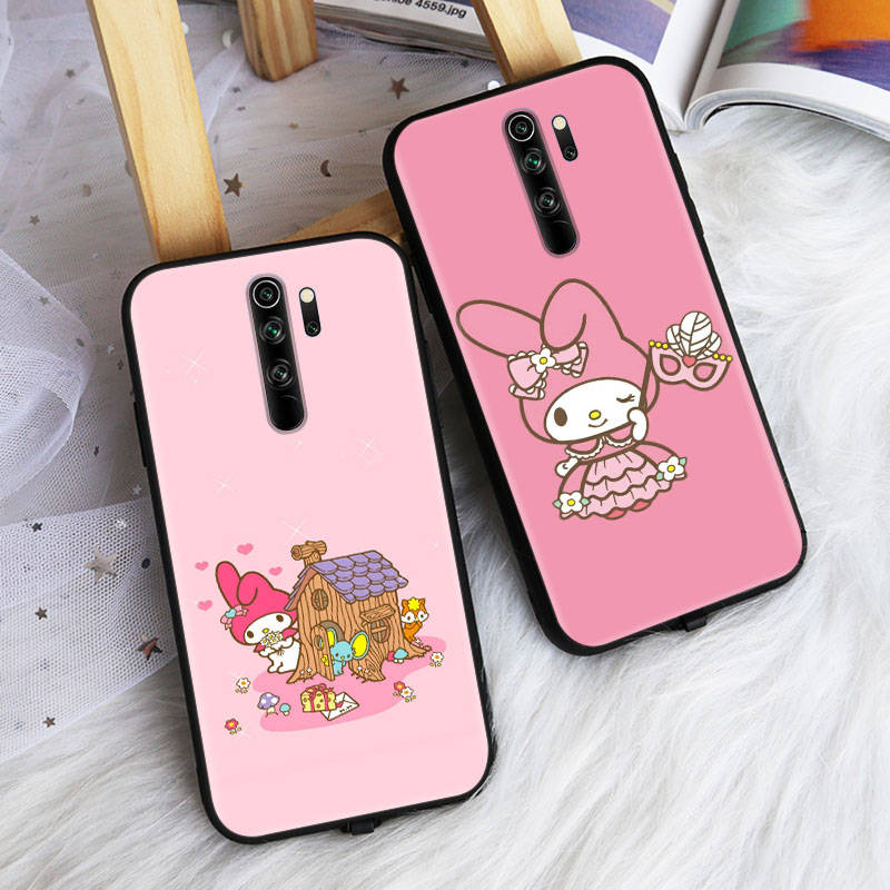 Black Case for Xiaomi Poco X6 X4 M5 M6 F5 F6 C65 C55 C50 C51 C40 Pro Redmi 14C A3X 13C 12C 11T 10A 9C Note 7 6 8A Plus L-10 My Melody