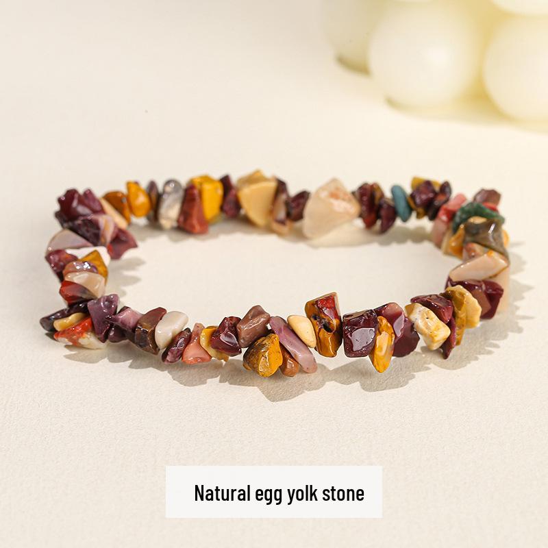 Pulsera Elástica de Chips de Ágata de Siete Colores de Jingdong