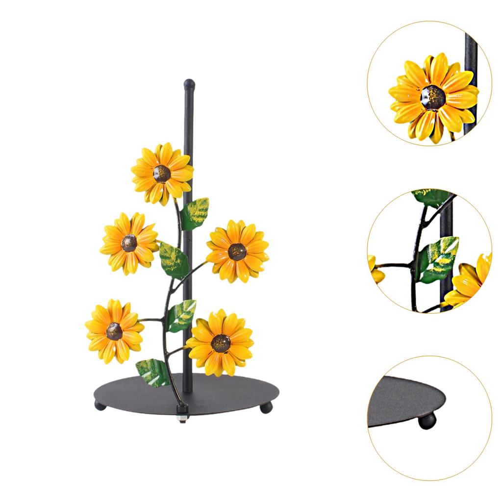 Metal Art Sunflower Paper Towel Holder Kitchen Decorative Accessories Room Living Room Butterfly 3D Paper Towel Holder