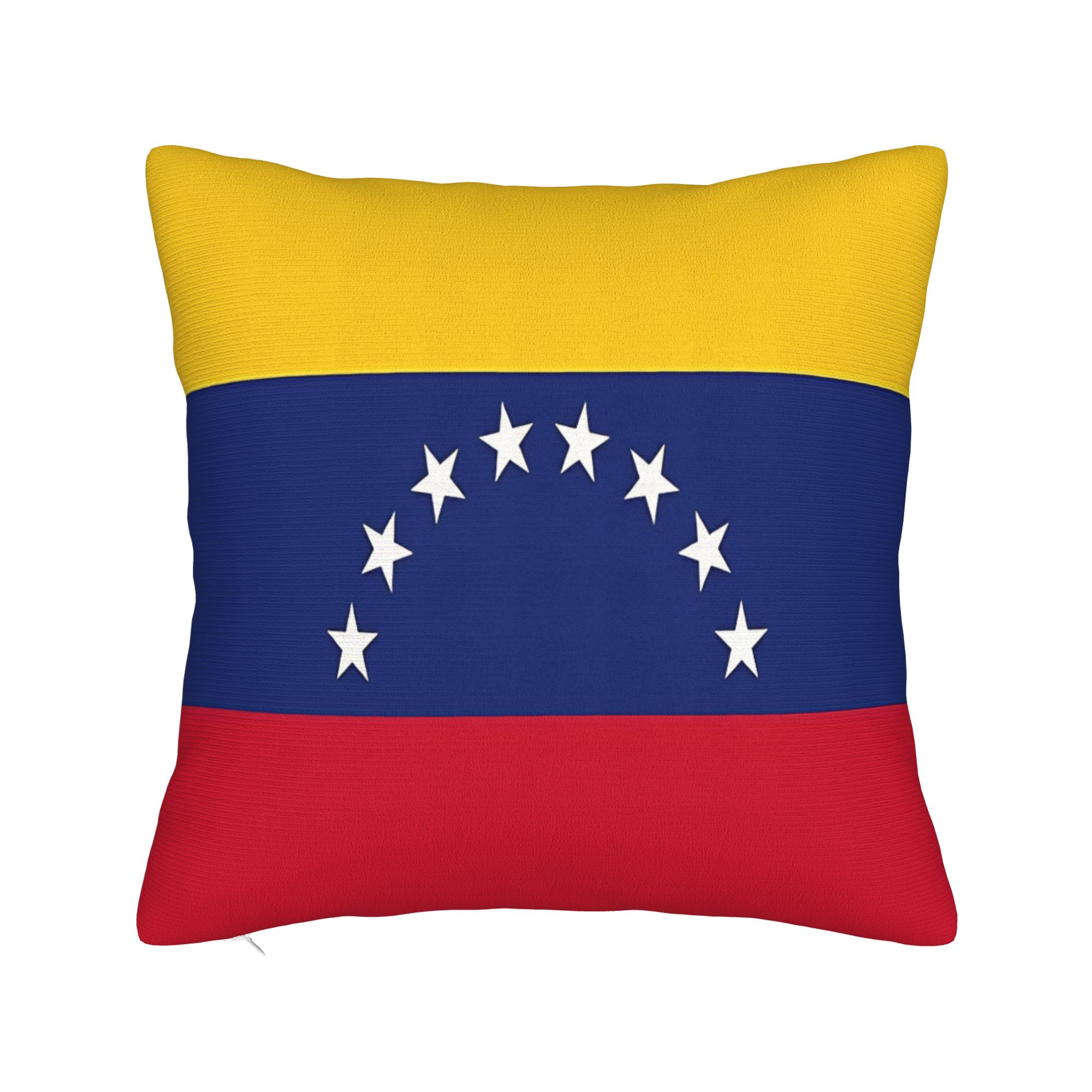 Venezuela 7 Star Flag Camiseta Franela Venezuela Pillow Cover  Square Cushion Cover Kawaii Pillow Case For Office Car Home Decor 30x30CM(12x12in)