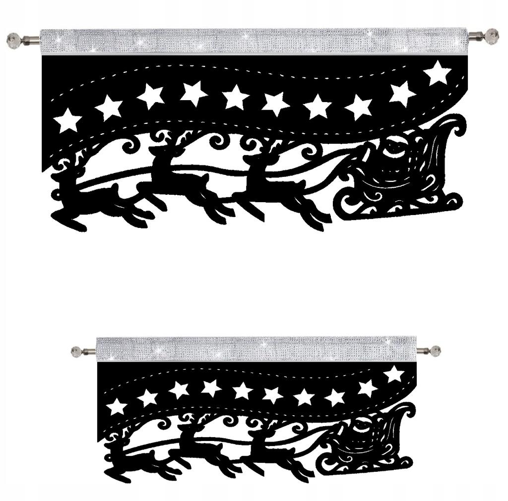 SET: pelmet, Santa Claus on a sleigh, GLAMOUR CHRISTMAS 90x45 60x35