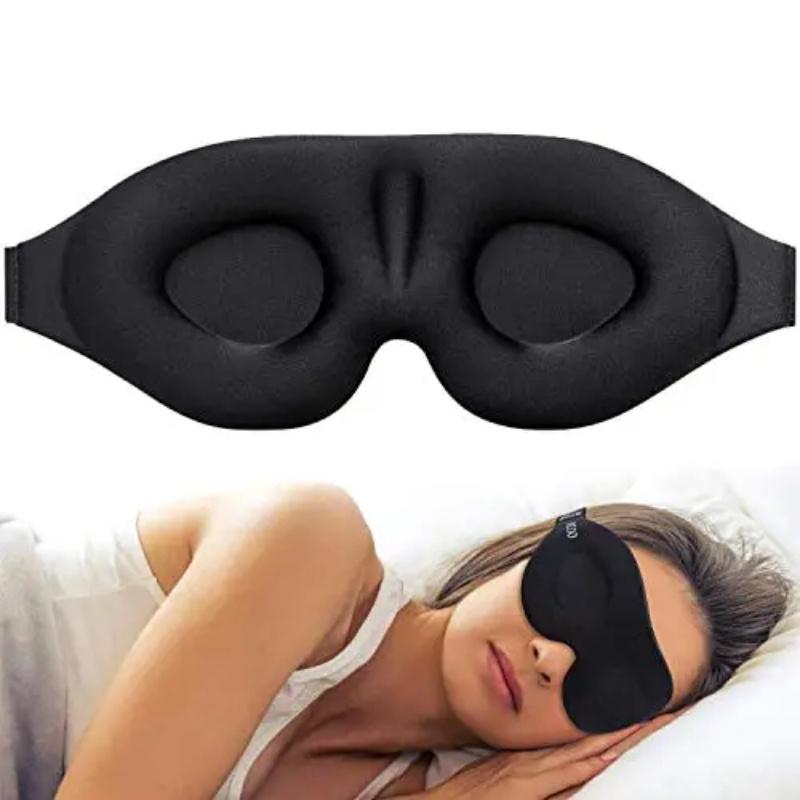 Maska na oči na spaní 3D konturovaný pohár Zavázaný obličej Konkávní tvarovaná maska ​​na noční spánek Blokování světla pro ženy Muži