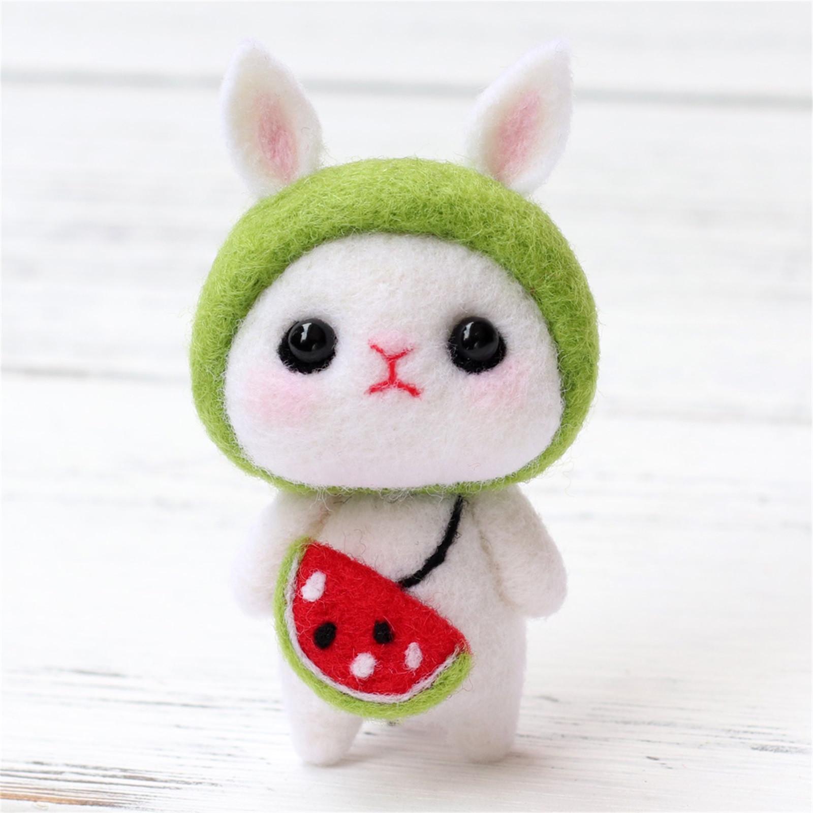 (H0826)Милый кролик узор ручной работы DIY тыкать шерстяной войлок материал — фото 9