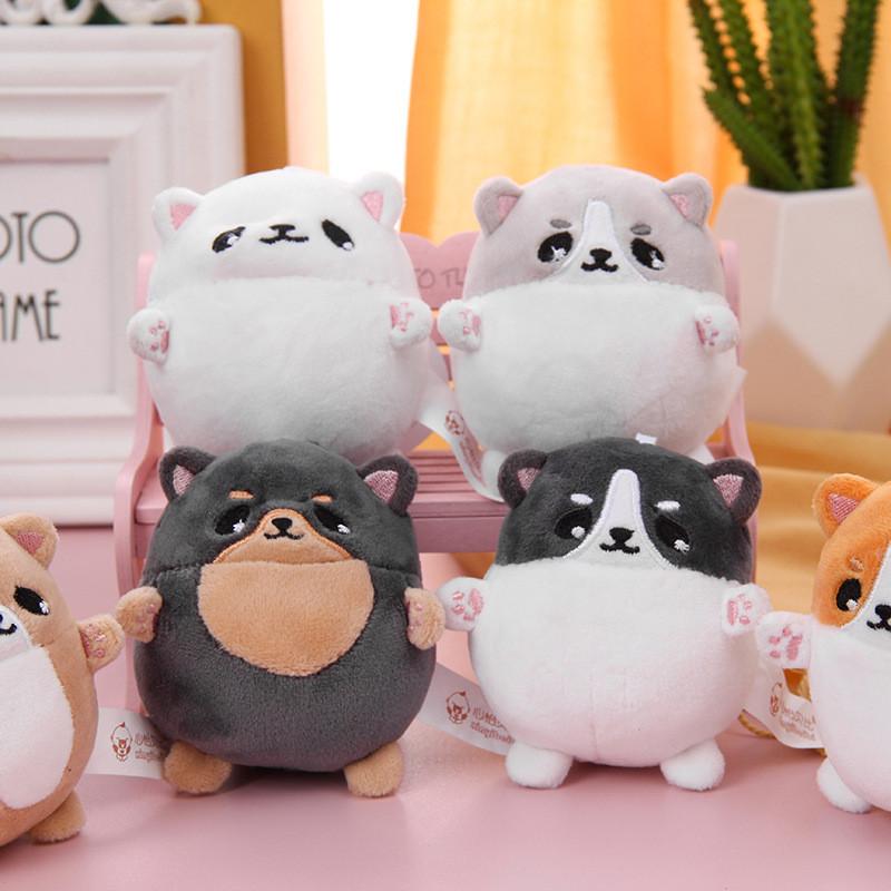 Cute Shiba Inu Stuffed Animal Keychain With Pp Cotton Filling For Kids Gift