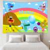 Custom Name Hey Duggee Print Tapestry, Backdrop, Easy Setup, Ideal for Bedroom, Office & Living Room, with Aesthetic Wall Hanging Decor.