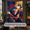 Wall Tapestry Bologna FC Print Custom Name Text Wall Hanging Home Decor
