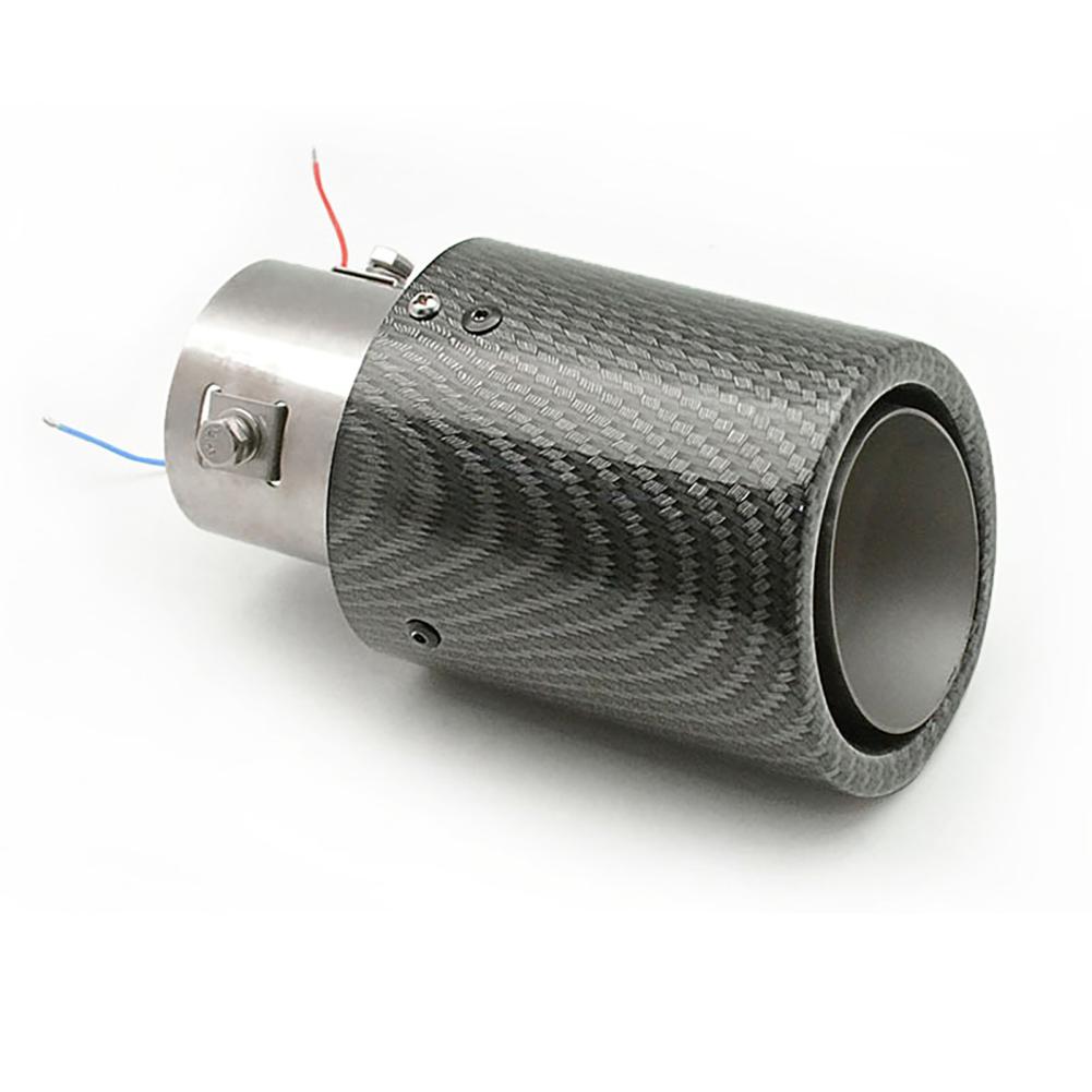 Luminous Led Exhaust Muffler With Led Colorful Lights Easy Installation Carbon Fiber Car Tail Pipe Light Muffler Exhaust Systems