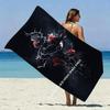 Gothic Thorn Rose Cross Beach Towel Patterned Sunscreen And Windproof Suitable For Swimming Pool Camping Travel Blanket