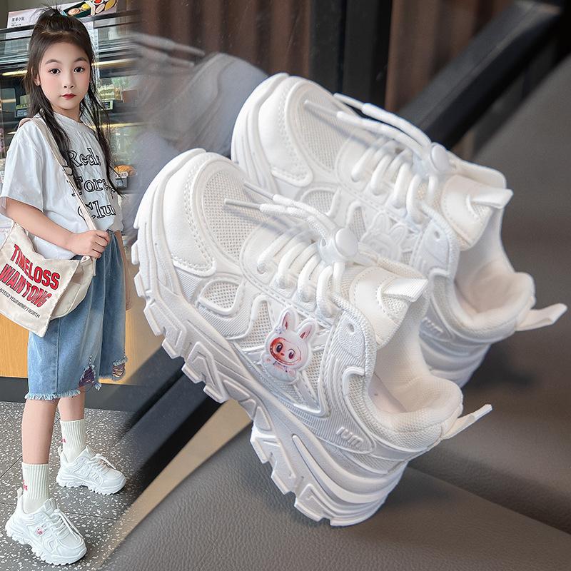 

Mesh Sport Running Shoes for Children Spring Summer White Casual Sneakers for School size 26 белый
