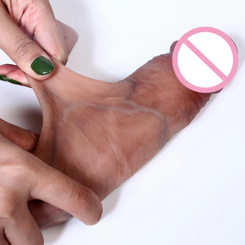 Simulazione Dildo Realistico Prepuzio Scorrevole G Spot Clitoride Stimolare Morbido Dildo Enorme Cazzo Giocattoli