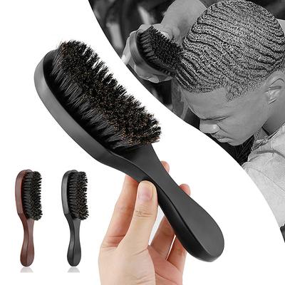 Holzgriff Wildschweinborsten Reinigungsbürste Friseur Männer Bartbürste Antistatische Friseur Haar Styling Kamm Rasierwerkzeuge