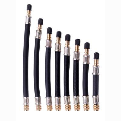 Různé opletené flexibilní hadice ventilu pneumatiky nafukovací gumová hadice ocelový drát kola auta dříky ventilů pneumatiky prodloužení trubkový adaptér