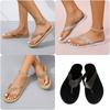 2022 Summer New Arrivals Plus Size Casual Rhinestone Flat Women's Slipper In Stock