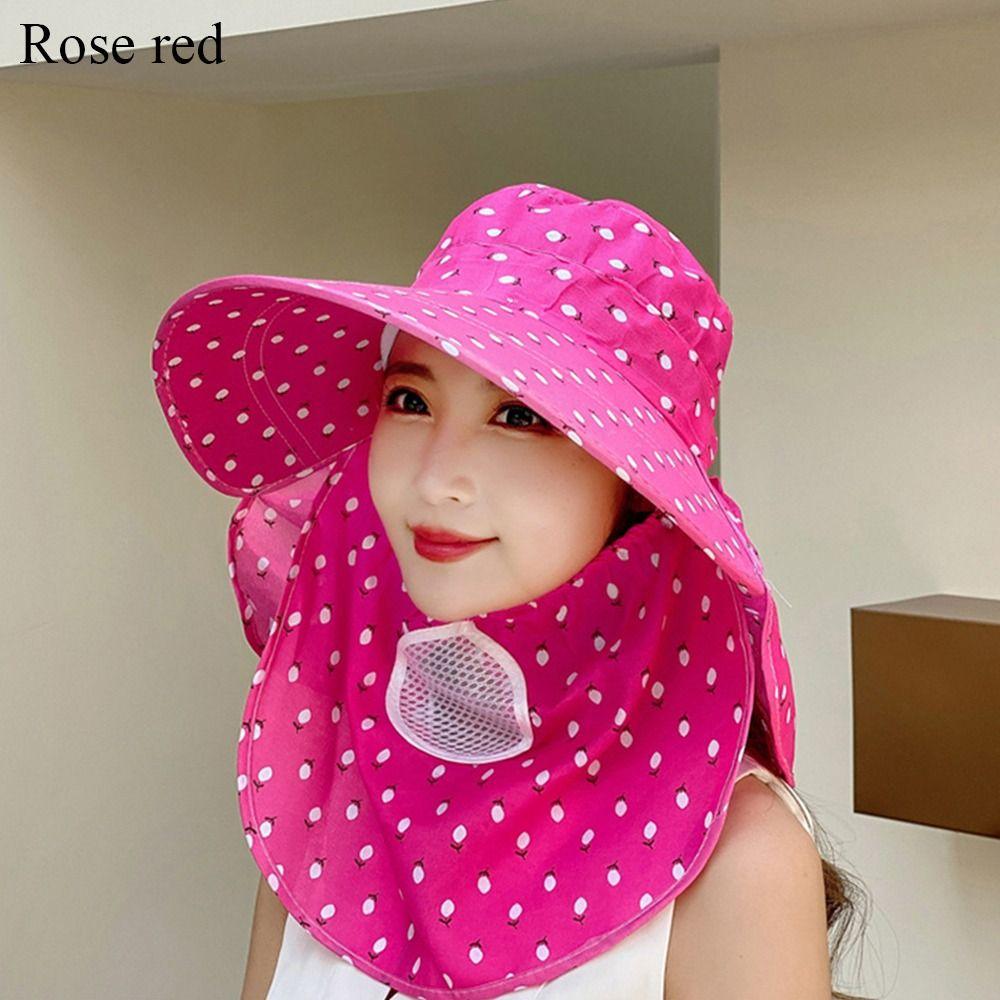 Protecție solară cu bor larg pentru față și gât, protecție solară de vară, pentru agrement, pentru femei