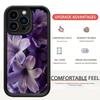 Iris Flower Diamond Sand iPhone 15/16/17 Case: Black Groove Staircase Sky Eye Protection