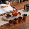 Retro Ceramic Kung Fu Tea Set Portable Travel Teapot with Gift Box Home Office Brewing Chinese Traditional Teaware Gift