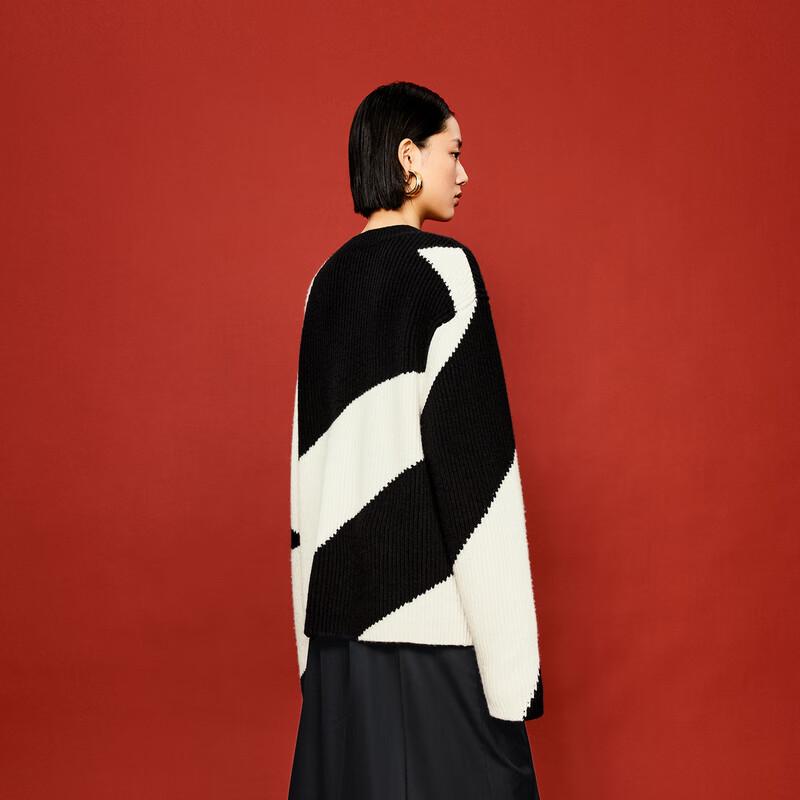 LESS 2024 Winter Round Neck Long Sleeve Pullover Sweater 2OB313740