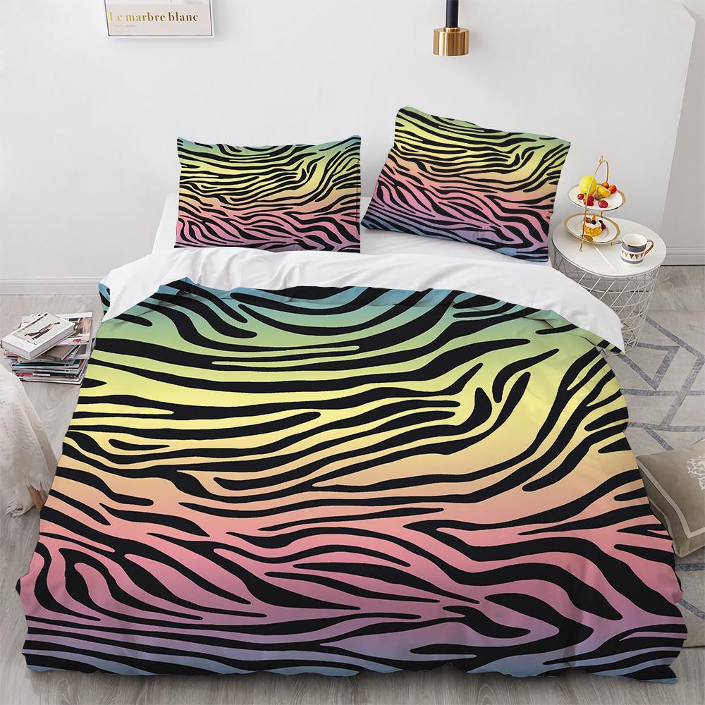 Animals Skin Texture Duvet Cover Set Tiger Snake Leopard 3D Print King Size for Kid Boy Bedding Set Polyester Comforter Cover