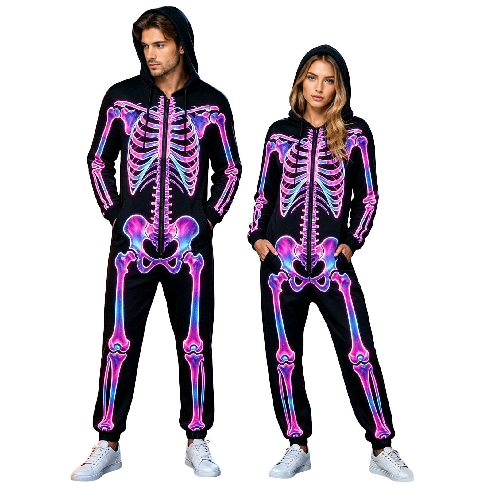 Unisex Pieaugušo Hallowīna Kombinezons ar Kapuci