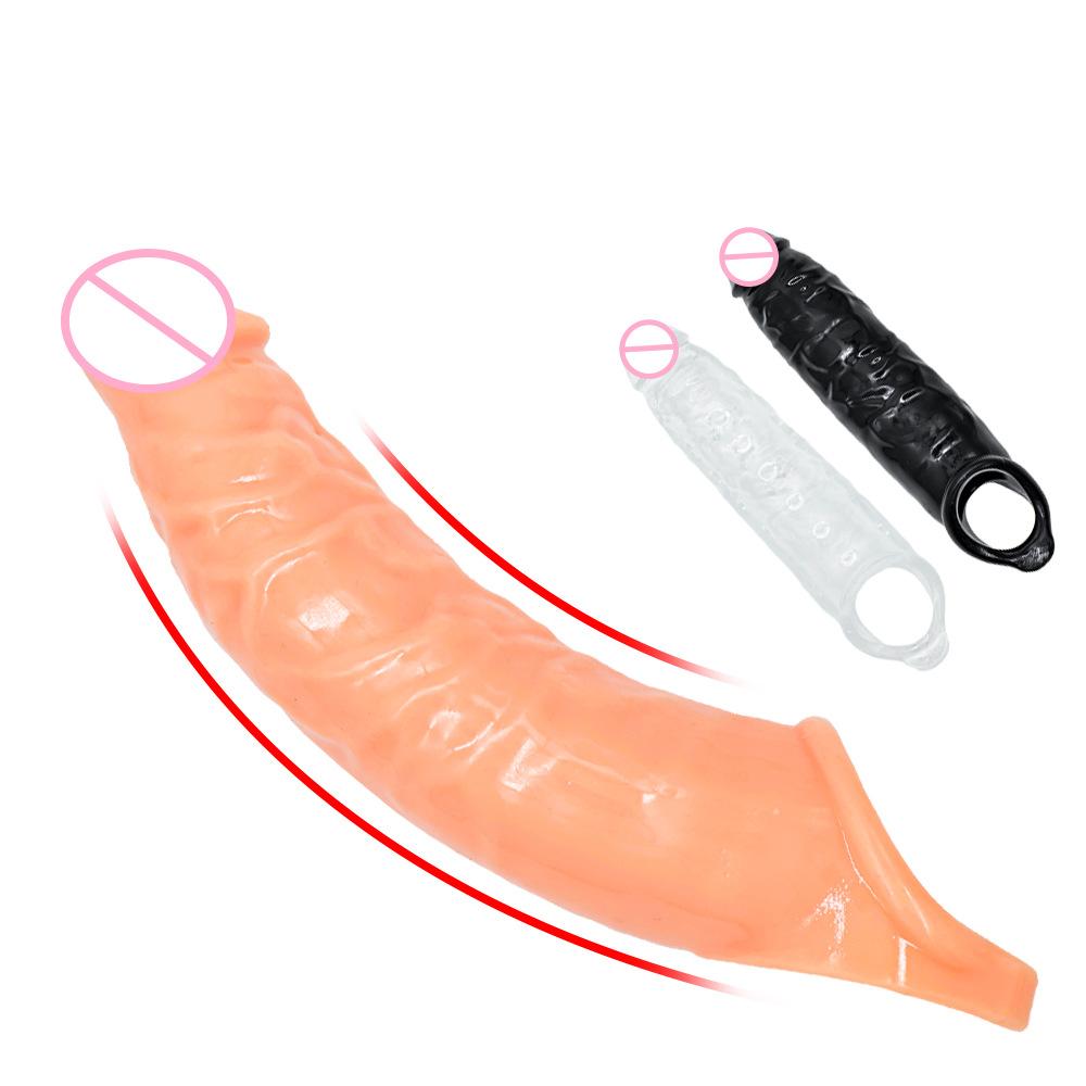 Men's Simulation Exotic Condom Thickened and Widened Condom Penis Delay Sleeve Couple Sex Adult Supplies