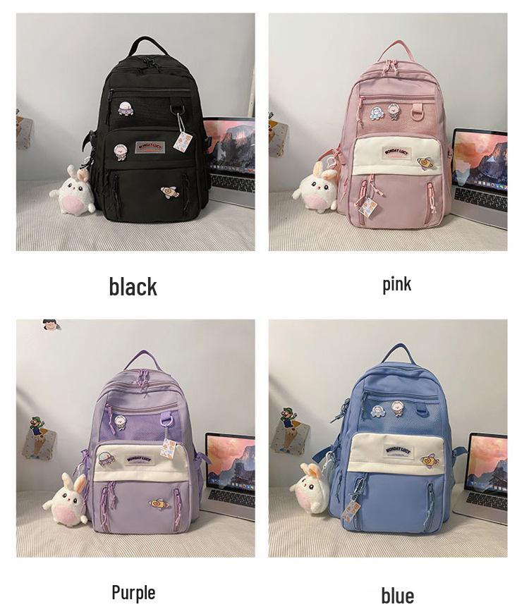 Korean Cartoon Schoolbag for Girls: Stylish Backpack for Elementary to High School Students