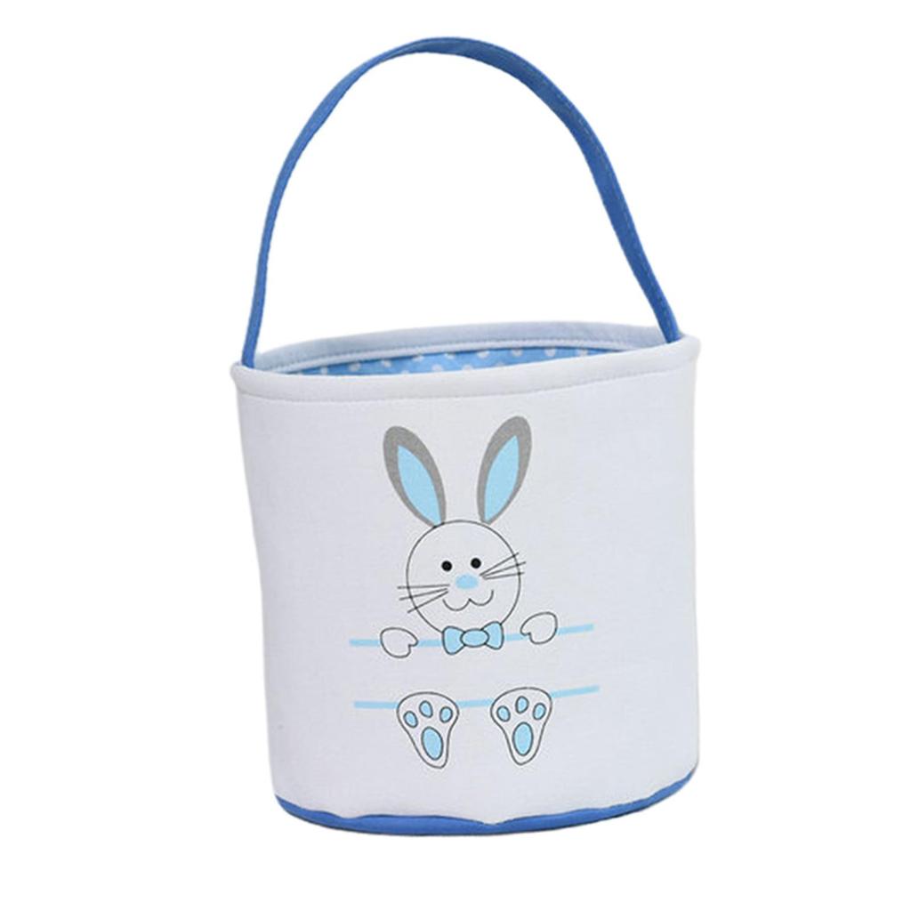 Cute Easter Egg Personalized Bag Easter Rabbit Buckets for Kids Gift Carrying Eggs, Candies and Toys Party Decor