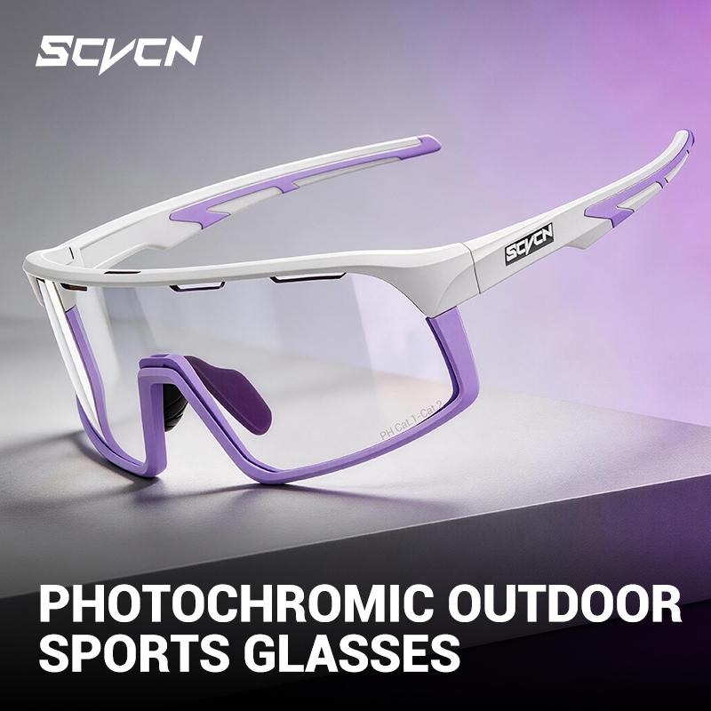 SCVCN Photochromic Cycling Sunglasses for Men Outdoor Y2k Bike Glasses Fishing Glasses Hiking Eyewear Bicycle Goggles UV400